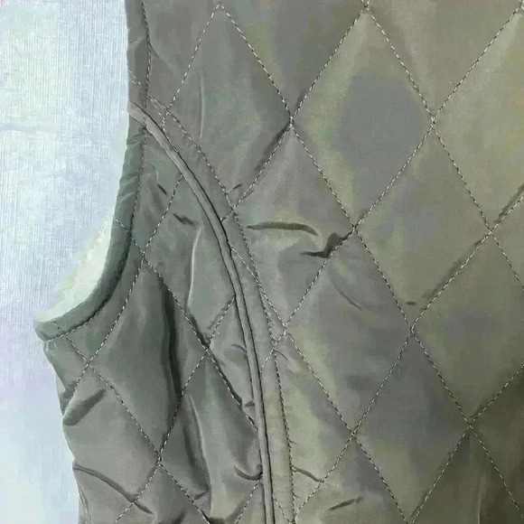 Pertegaz Women’s Brown Quillted Vest‎ Cream Fur Lining Size CH Small Reflective - Picture 8 of 8